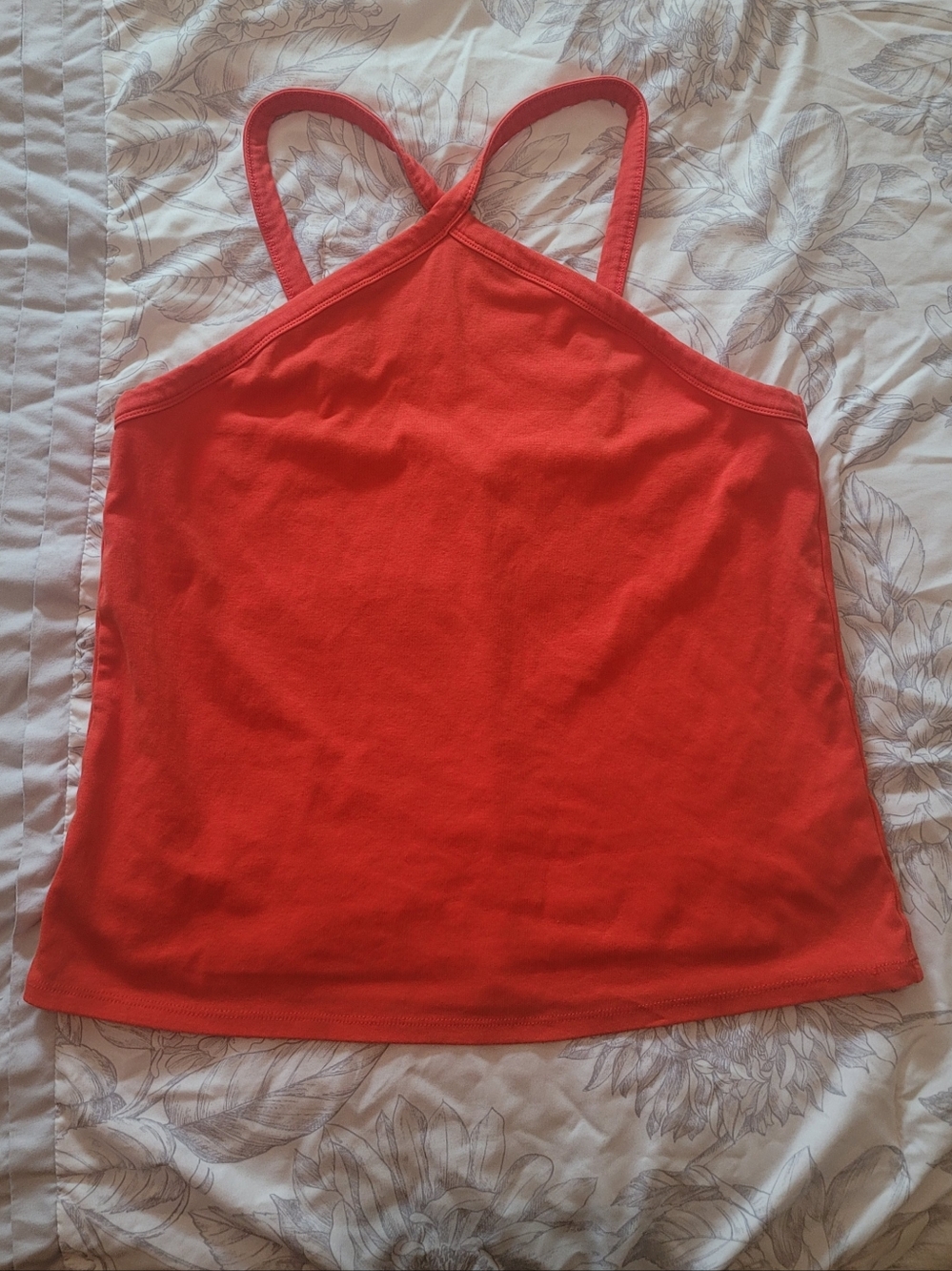 Bright Coral Crossback Women's Camisole